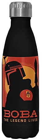 Star Wars Poster Boba Fett 17 oz Stainless Steel Water Bottle, 17 Ounce, Multicolored