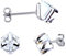 SILVEGO Damen Ohrringe aus 925 Sterling Silber mit Swarovski Crystals Würfel Ohrstecker 6 mm