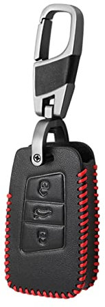 Porte-clés en Cuir pour clé de Voiture avec télécommande pour Volkswagen VW Tiguan MK2 Magotan Passat B8 CC 2017 2018 pour Skoda Superb A7