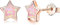 KRFY 925 Sterling Silber Stern Ohrstecker für Mädchen Frauen 14K vergoldet Hypoallergene Kinder Ohrringe für Mädchen Blau Rosa Opal Schmuck Geschenke für empfindliche Ohr Piercing mit Boxen