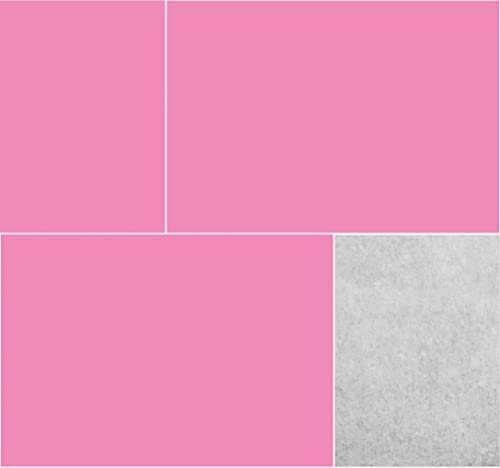 INDIGOS Fliesenaufkleber Fliesen matt - Hellrosa - 15x20cm - Wandfliesen selbstklebend - Klebefliesen für Wand - WC, Bordüre Fliesenspiegel renovieren überkleben