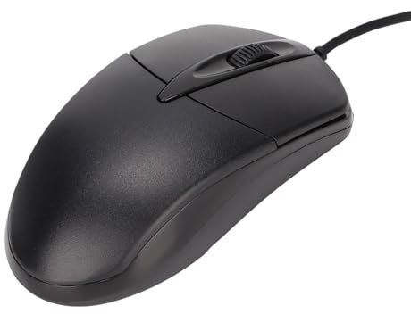 Wired Heated Mouse, 1600DPI 3 Levels Adjustable Ergonomic USB Desktop Computer Mouse for OS X System (Black)
