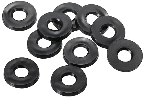 PATIKIL M5 Gummi Flache Unterlegscheiben 10 Packung 5mm ID 11mm AD 1,6mm Dick Dichtring Dichtungsringe Beilagscheiben für Wasserhahn Rohre Wasser Schlauch Befestiger Bolzen Schwarz