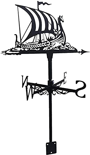 LAUMOE Windfahne, Segelboot-Garten-Wetterfahne, Segelschiff-Wetterfahne, Wetterfahne aus Metall, Messwerkzeuge, Segelboot-Skulpturen, Wetterhahn, Außengärten, Eisenkunst, Terrasse, Rasen, dekorativ