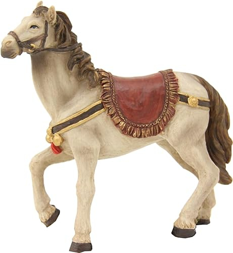 FADEDA Pferd/Höhe:12 cm/handbemalt/detailgetreue Krippen Figuren - Weihnachten Tisch Dekoration Krippe Zubehör
