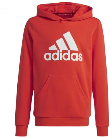 adidas Unisex Kinder Big Logo Essentials Cotton Hoodie, Bright red/White, 13-14 Years