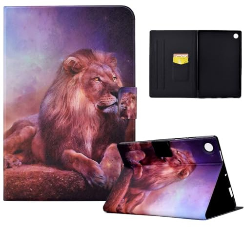 Wigento Für Samsung Galaxy Tab A9 Kunstleder Tablet Tasche Hülle Case Etuis Motiv 12
