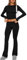 ABINGOO Damen Baumwoll Lounge Set Oberteil Und Schlaghose Set Geschnittene Yoga Trainingsanzug Zweiteiliger Outfit Schmal Loungewear Set(Schwarz,M)
