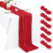 Pesonlook 6 Stück Rot Boho Gaze Tischläufer 3 m 55 x 300 cm Rustikal Romantisch Langer Tischläufer für Hochzeit Party Brautparty Erntedankfest Weihnachtsdekoration
