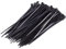 Lot de 100 Colliers de Serrages en Plastique - 100 Pièces, Serflex, Serres-Câble, Rislan, attache câble - 100x2,5mm, Noir