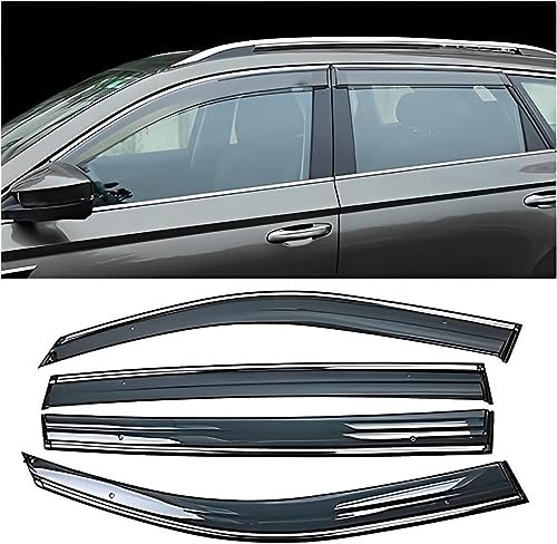 LICYAN Auto Windabweiser für Skoda KAROQ NU7 2017 2018 2019,Visier Schutz Vent Markisen Unterstände Regenschutz Tür Ventvisor Auto Seitenfenster Abweiser Visiere