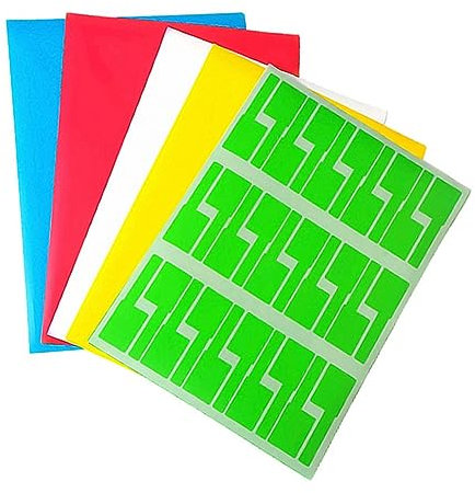 Parliky 15hojas Etiquetas De Cable p Autoadhesivas Identificación De Cables Impermeables y Resistentes Al Desgarro Para y Comunicaciones