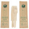 daybays 100 Stk. Holzbesteck Set mit Servietten als Einzel Verpackt Einweg Holzgabeln Holzmesser Besteck Set Holzgabel Einwegbesteck aus Holz Gabel Messer Wooden Forks Knife (100)