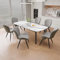Hawthyhome Esszimmerstühle 6er Set, Küchenstuhl, Stuhl Esszimmer Wohnzimmer, ergonomischer Sessel, Armlehnstuhl, Polsterstuhl, Wasserdichtes Material,Metallbeine, Hellgrau
