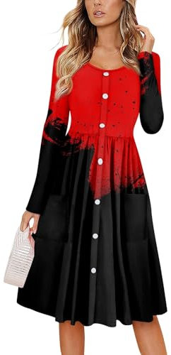 Halloween Kostüm Damen, Strickkleid Damen Halloween Kostüm Frauen Kostüm Halloween Damen Festliche Kleider Für Damen Horror Kostüm Damen Festliches Outfit Damen Halloween (A01,S)