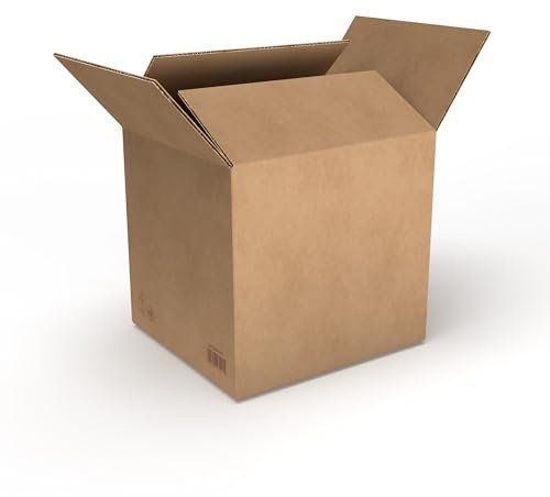 RaKuPack Versandkarton 25 Stück Faltkarton 200x200x200mm Innenmaß (20x20x20cm) Verpackungskarton Warensendung Karton braun Faltschachtel Pappkarton Paket Versandschachtel Kartonage verschiedene Größen