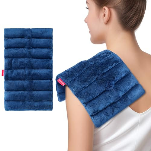 Comfytemp Microwavable Wheat Bag for Pain Relief, 8x15 Microwave Heat Pad for Neck, Shoulder, Cramps, Knees, Feet, Effective Hot & Cold Therapy for Muscle Tension & Soreness, Period Cramps, Sciatica