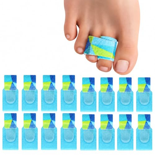 Welnove Hammer Toe Straightener - 8 Pack Broken Toe Wraps - Hammer Toe Corrector for Women - Toe Splints for Crooked Toes, Curled Toes, Bent Toes - (Multi-Size, Patterned)