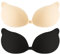 Vtelor Sticky Bra Backless Invisible Stick on Bra Push up Strapless Women's Adhesive Bras Ladies Invisible Strapless Bras Push up Lift & Enhance Cleavage for Backless Dresses, Wedding, Party