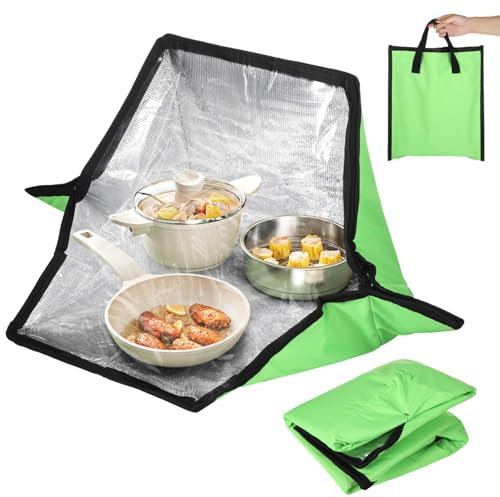 Bosreroy Cocina solar plegable y ligera, horno solar para exteriores, ideal para camping, senderismo, viajes, incluye bolsa de almacenamiento