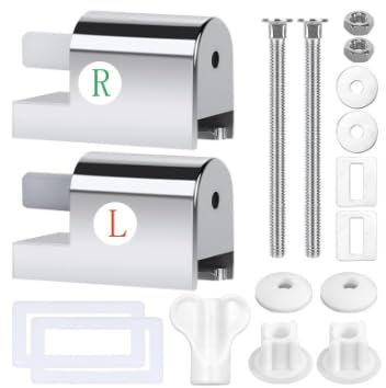 Abattant WCFixations Charnières, 2 Pièces Charnières Universelles Pour Siège De Toilette, Fixation Abattant WC, Pour Couvercle De Toilette Pièces Détachées WCRechange Pour Couvercle De Toilettes