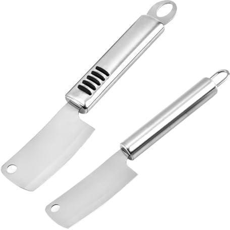 MUCKLILY 2pièces Spatule De Cuisine Couteau à Découper Acier Inoxydable Mini Couperet Spatule à Fromage Couteau à Beurrelot