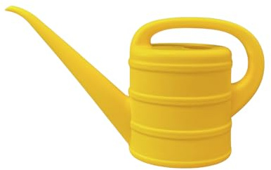 Gießkanne 10L | 8L | 5L | 3L | 2L | 1L | 0,9L Bewässerung Garten Blumengießkanne Blumen Gärtnern 2 Farben: blau/grün/rot/gelb/rosa (GELB, 2L)