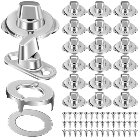 SEWACC Lot de 20 Sets de Attaches à Œillets de Fixation pour Bâche Boutons Tournants en Acier Inoxydable Fixations Marine Sécurisées Installation Pratique et Solide