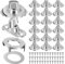 SEWACC Lot de 20 Sets de Attaches à Œillets de Fixation pour Bâche Boutons Tournants en Acier Inoxydable Fixations Marine Sécurisées Installation Pratique et Solide