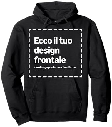 Felpa con Cappuccio Personalizzata Fronte-Retro