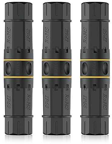 iwillink Cat7 IP68 wasserdichte RJ45 Kupplung LAN Verbinder, 3 Stück | Ethernet Netzwerk Kabel Verbinder, Netzwerkkabel Verbinder Outdoor, Geschirmte Outdoor Netzwerkbuchse für LAN/Verlegekabel