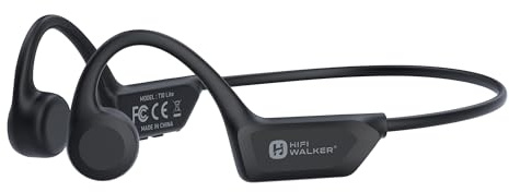 HIFI WALKER Auriculares Conducción Ósea Bluetooth 6.0, IPX7 Impermeables Cascos Conduccion Osea, 18H Autonomía Auriculares Deportivos Oído Abierto para Correr Fitness Ciclismo Running