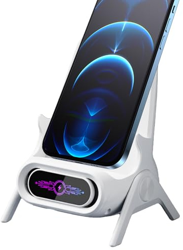 Wireless Charger - Portable Mini Chair Wireless Charger For Mobile Phones | Chargers Mini Chair With Phone Holder And Speaker | 15W Magnetic Fast Charging Device | For Desk Table Smartphone