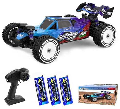 Teeggi Coche teledirigido 1/12 para adultos, 100 km/h de velocidad máxima, motor sin escobillas 3S RC Car de alta velocidad Offroad Drift Carreras, 4WD Off Road Race Buggy, 3 pilas (azul)