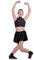 Roch Valley Kurzer Tellerrock aus Lycra, Schwarz, 7-10 Jahre