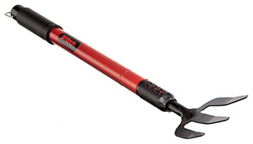 Amtech Telescopic Hand Fork, Extends to 900 mm with Foam Cushion Grip, for Weeding and Soil Cultivation in Hard-to-Reach Areas.