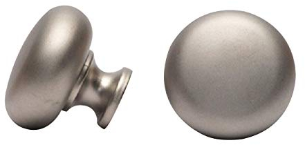 Möbelknopf Möbelgriff Schubladengriff - in verschiedenen Farben - Höhe 27 mm (Nickel matt)