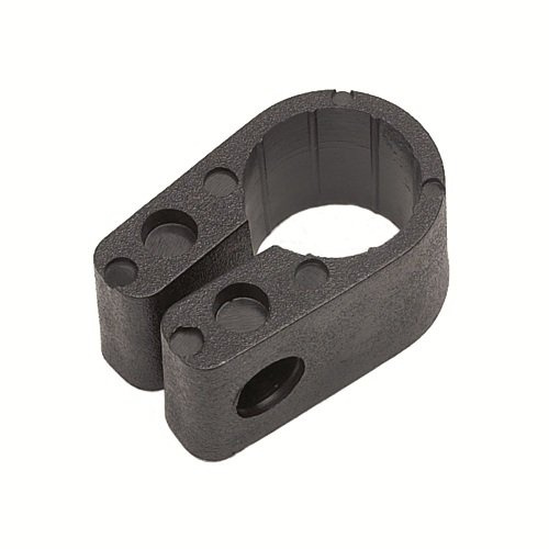 Loops OFFICIAL - QTY 25x 17.8mm Black Cable Cleat Clip - Size 7 - SWA Armoured - Screw Fixing