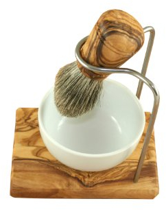 D.O.M. Couverts de Blaireau 3tlg. en bois d'olivier type 1