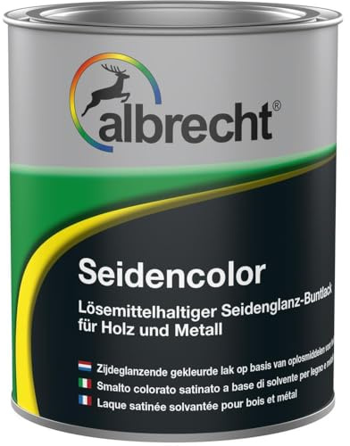 Albrecht Seidencolor Buntlack 750 ml | RAL 5010 Enzianblau | Seidenglänzend | High-Solid-Technologie | Für Holz, Metall & Hart-PVC | Innen & Außen