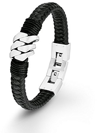 s. Oliver Herren-Armband Edelstahl Kautschuk 22 cm - 5405