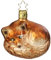 Christbaumschmuck Fuchs 6,5cm mundgeblasenes Glas handbemalt - Weihnachtsbaumschmuck Rotfuchs Orange Braun - Weihnachtsdeko Anhänger Waldtiere - Weihnachtskugeln & Glasfiguren Tiere