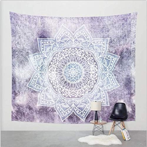 Shukqueen Wandteppich, indisches Mandala, psychedelisches Design, zum Aufhängen, 129,5 x 152,4 cm, Violett