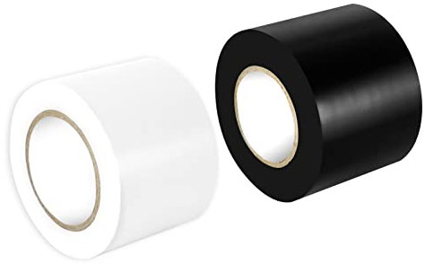 Maveek 2 Rolls Electrical Tape 50mm*15m Silicone Waterproof Repair Insulation Tapes, Black and White