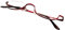 Inlefen Occhiali da lettura Half Moon Mezza montatura unisex Montature in metallo con cerniera a molla (red/+3.0)