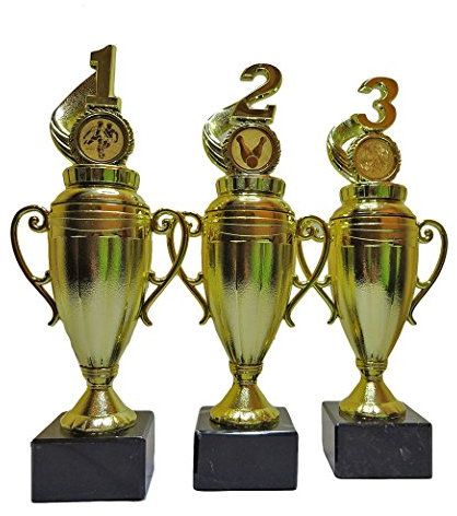 RaRu 3 Pokale für viele Verschiedene Sportarten mit Gravur (Musik)