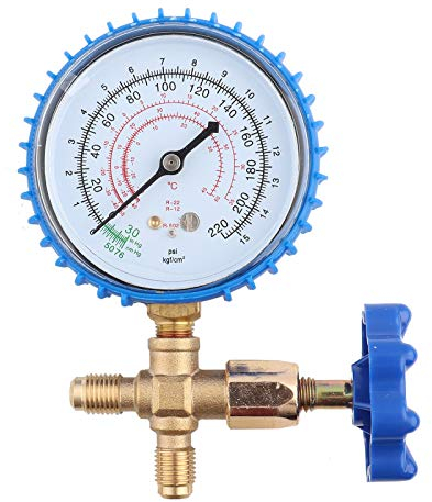 Manómetro de Recarga de Refrigerante de Aire Acondicionado Ajuste de Manómetro para R410A R22 R134A R404A