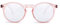 TAKE A SHOT Holz-Sonnenbrille Damen Rosa Silber verspiegelt Schmal Runde Gläser, UV400 - Pinke Sonnenbrille Holz MOLLY