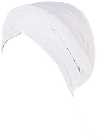 Krebs Chemo Beanies Bandana Headwrap Cap Satin Bonnet Kopftuch Hijab Zopf Silky Turban Hüte für Frauen, Weiß, Einheitsgröße
