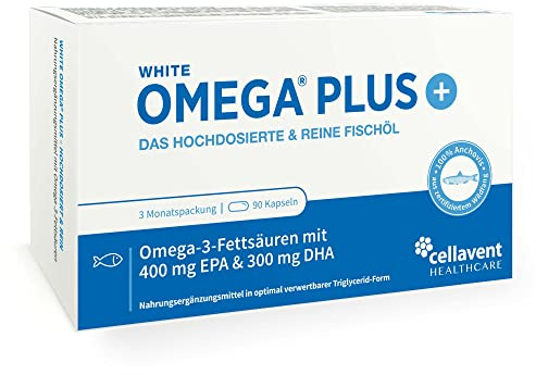 Omega 3 Kapseln hochdosiert - 1 Kapsel täglich liefert 800 mg Omega-3 (400 mg EPA & 300 mg DHA) - einzeln geschützt für Frische & Stabilität - Fischöl in Triglycerid-Form - 3 Monate